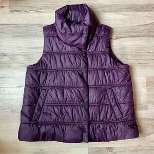 Eileen Fisher Eggplant Purple, Quilted Vest, size small